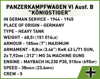 COBI Panzer VI Ausf. B Königstiger #3113