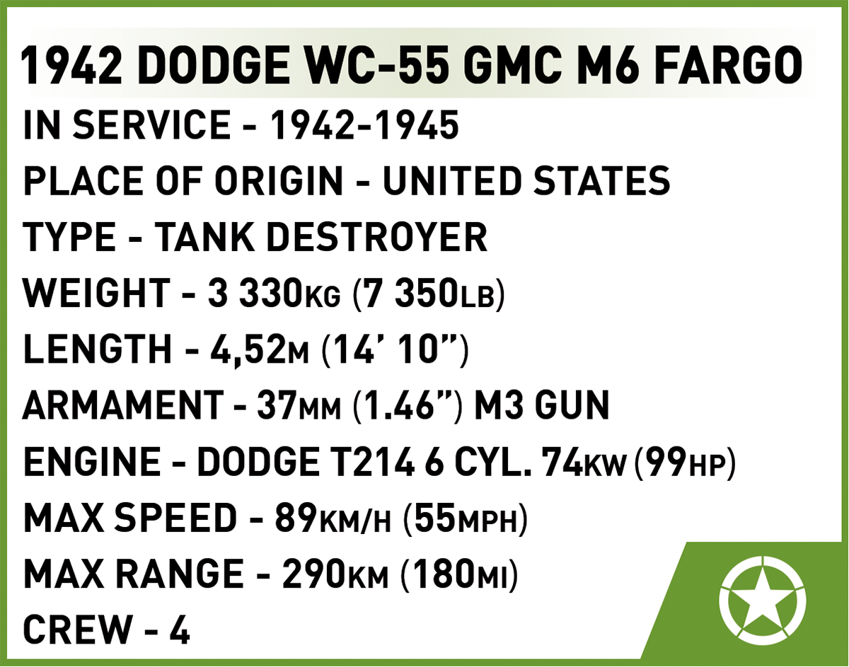 COBI 37 mm GMC M6 Fargo #3116