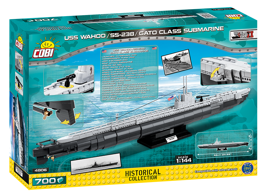 COBI Gato Class Submarine - USS Wahoo SS-238 #4806