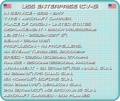 COBI USS Enterprise (CV-6) #4815