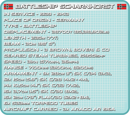 COBI Battleship Scharnhorst #4818