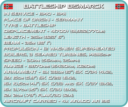 COBI Battleship Bismarck #4819