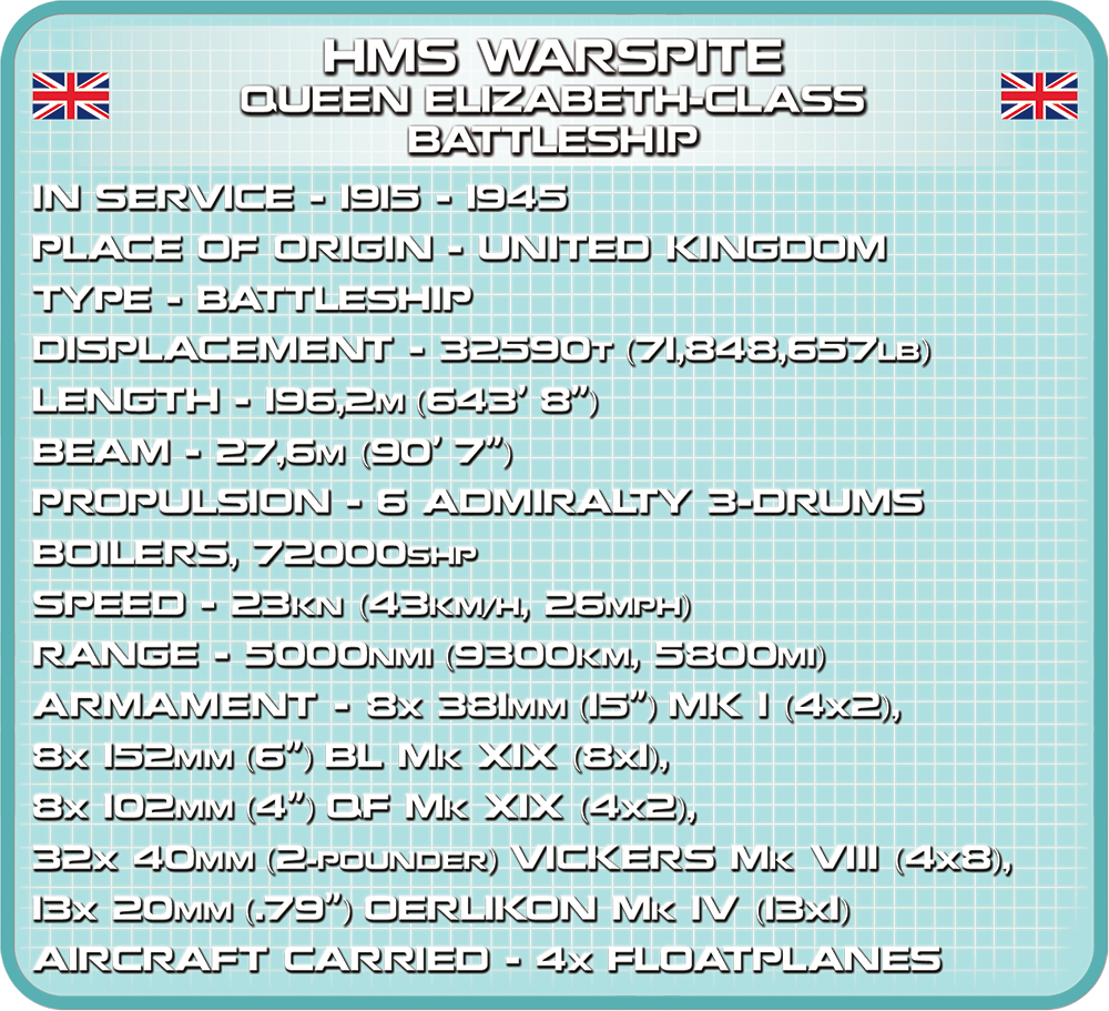 COBI HMS Warspite #4820