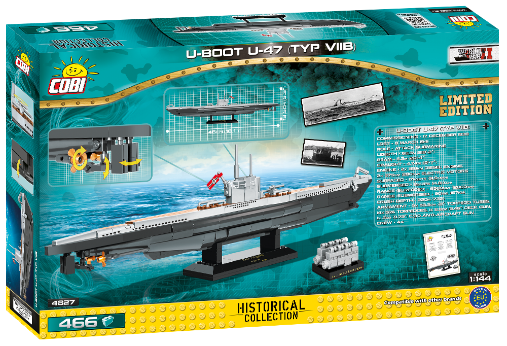 COBI U-Boot U-47 TYP VII B Limited Edition #4827