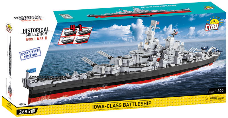 COBI Iowa-Class Battleship (4in1) - Executive Edition #4836