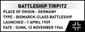 COBI Battleship Tirpitz Set 4853