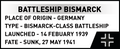COBI Battleship Bismarck Set 4854
