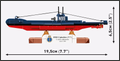 COBI HMS Upholder (P37) U-class submarine Set 4862