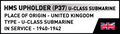 COBI HMS Upholder (P37) U-class submarine Set 4862