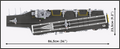 Top view of the COBI Charles de Gaulle flight deck with aircraft: 86.5 cm (34 in) long, 23.5 cm (9.3 in) wide