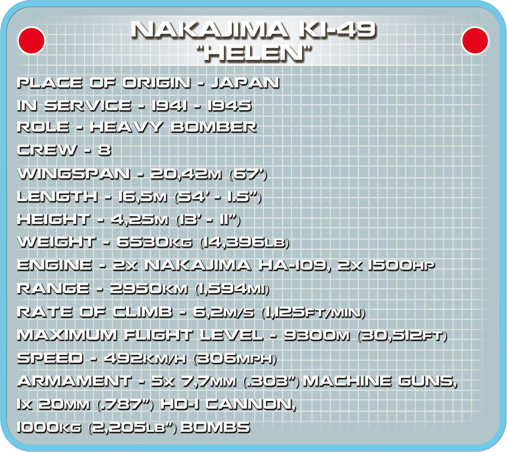 COBI Nakajima Ki-49 Helen #5533