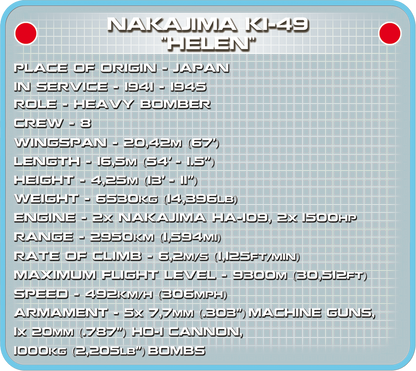 COBI Nakajima Ki-49 Helen #5533