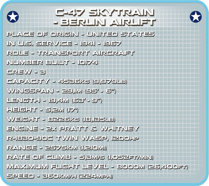 COBI C-47 Skytrain Berlin Airlift #5702