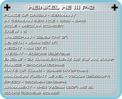 COBI Heinkel He 111 P-2 #5717