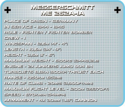 COBI Messerschmitt Me262 A-1a #5721