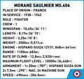 COBI Morane-Saulnier MS.406 #5724