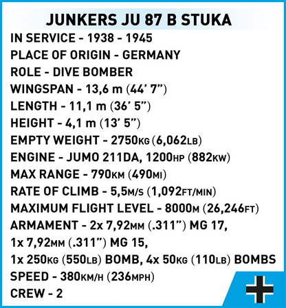 COBI Junkers Ju 87B Stuka #5730