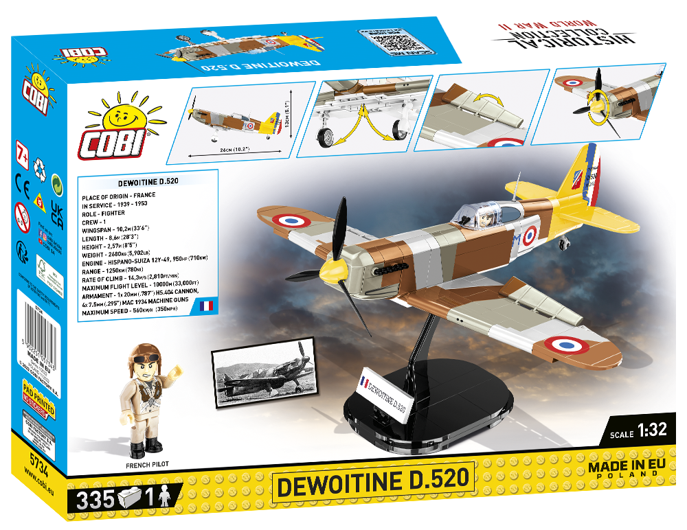 COBI Dewoitine D.520 #5734