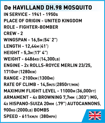 COBI De Havilland DH-98 Mosquito #5735