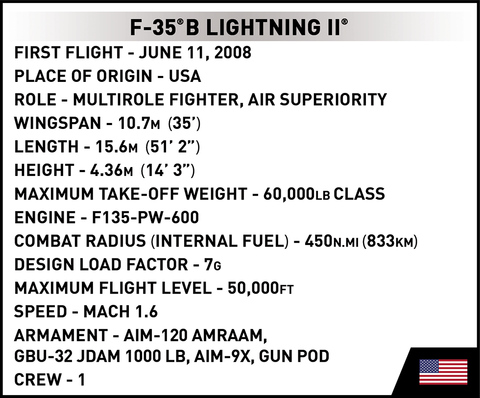 COBI F-35B Lightning II Royal Air Force #5830