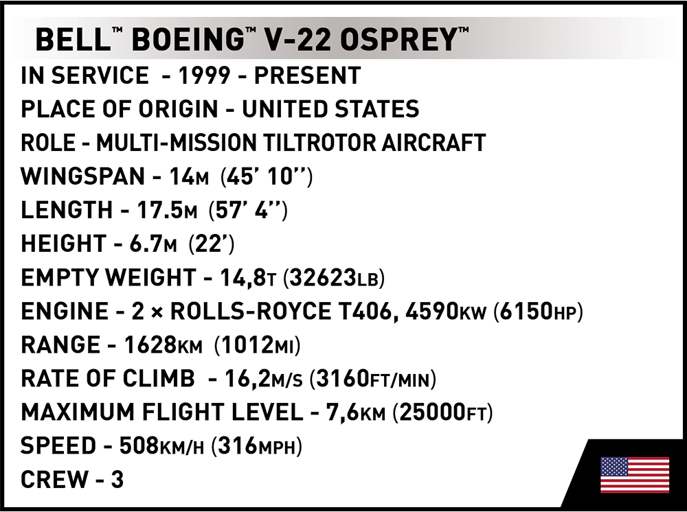 COBI Bell-Boeing V-22 Osprey First Flight Edition #5835