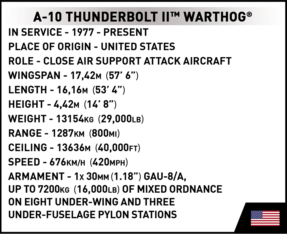 COBI A-10 Thunderbolt II Warthog #5837