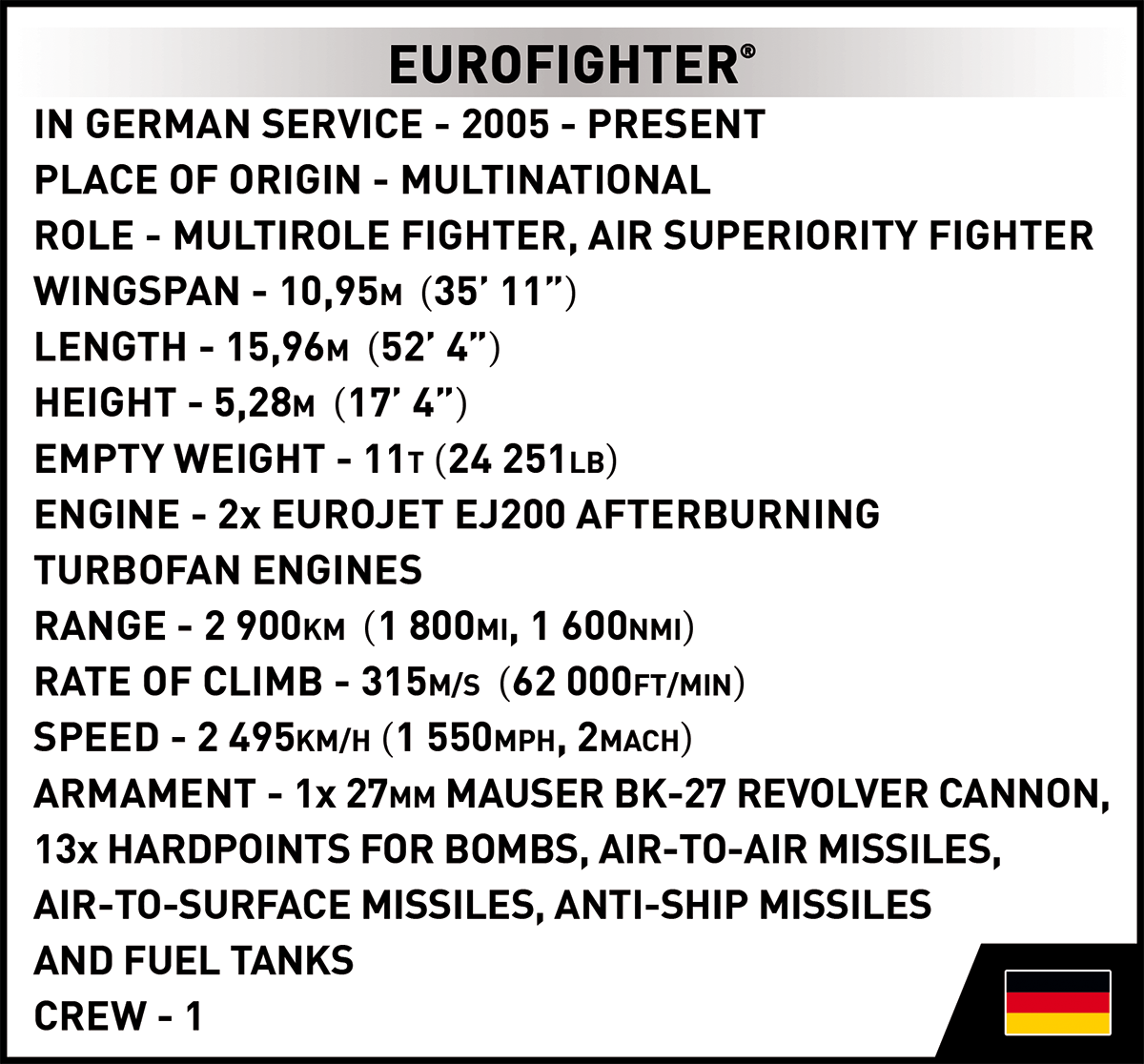 COBI Eurofighter #5848