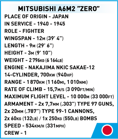 COBI Mitsubishi A6M2 "Zero" #5861