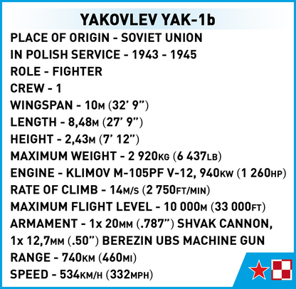 COBI Yakovlev Yak-1b #5863