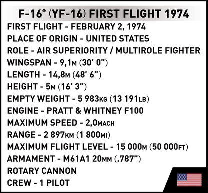 COBI F-16 (YF-16) First Flight 1974 #5892