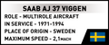 COBI Saab AJ 37 Viggen Set 5915