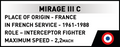 COBI Mirage IIIC Set 5930