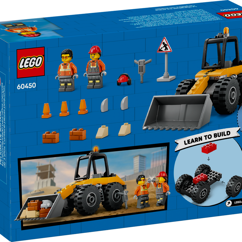 LEGO City Yellow Construction Wheel Loader Set 60450