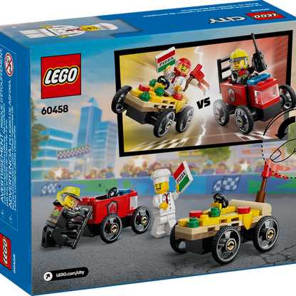LEGO City Pizza vs. Fire Truck Race Car Pack Set 60458