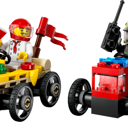 LEGO City Pizza vs. Fire Truck Race Car Pack Set 60458