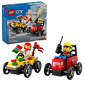 LEGO City Pizza vs. Fire Truck Race Car Pack Set 60458