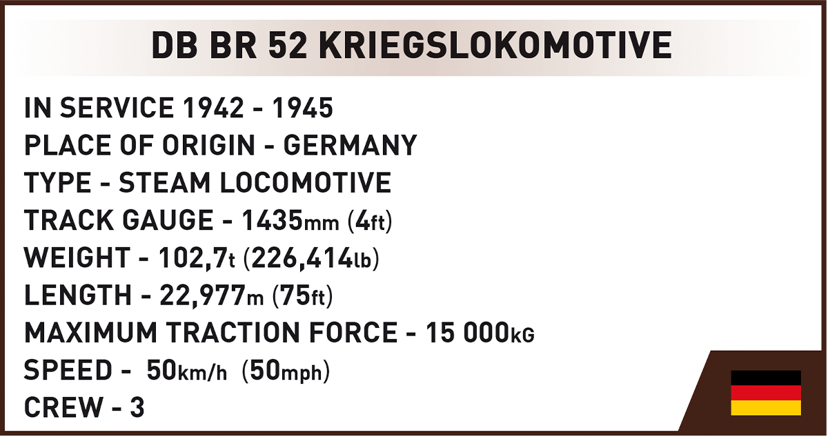 COBI Kriegslokomotive Baureihe 52 #6281