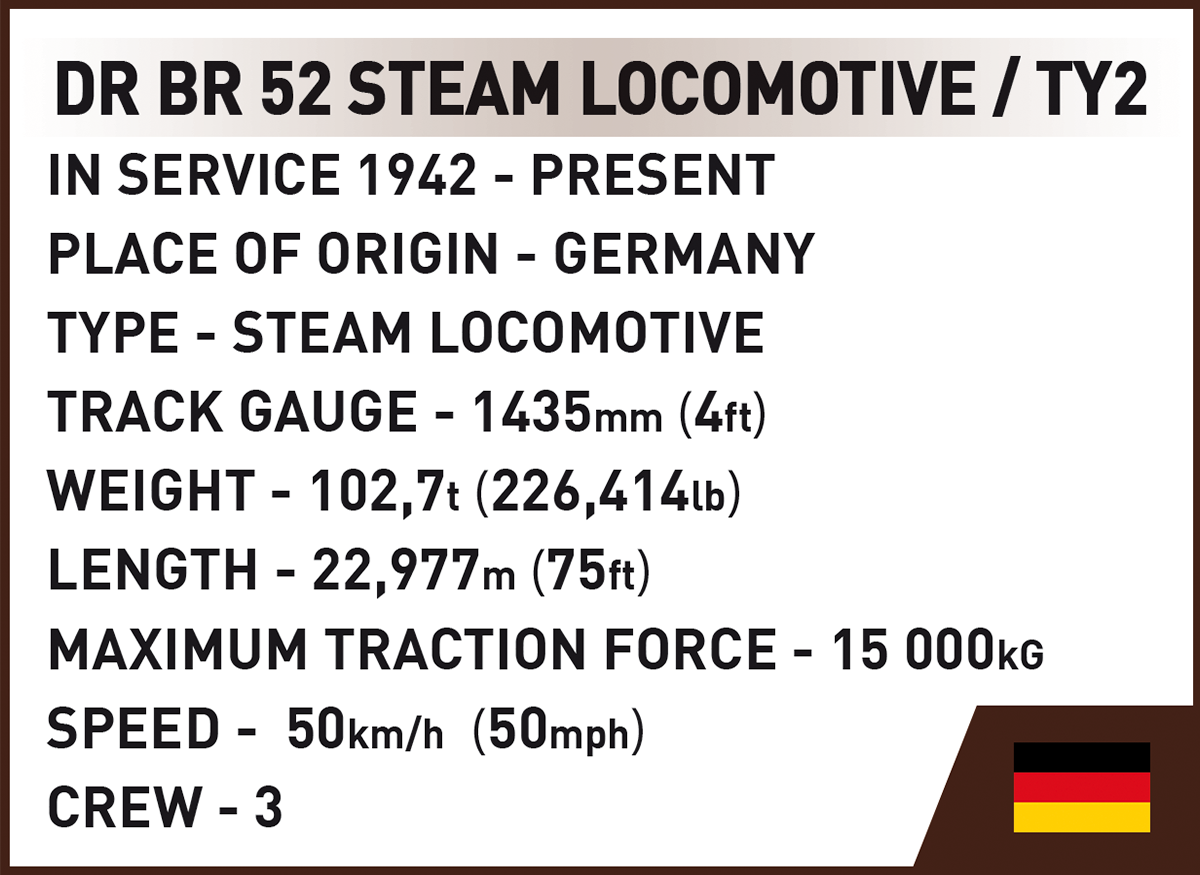 COBI DR BR 52/TY2 Steam Locomotive #6283