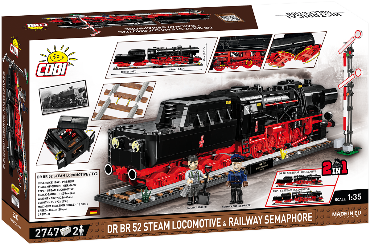 COBI DR BR 52 Steam Locomotive & Railway Semaphore #6287