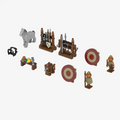 BlueBrixx Minifigure Pack Bear Rock Castle: Knights Set 108035, box from another angle