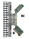myBrickZ Large Trainstation with flower shop #0001