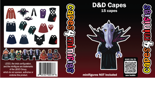 Dungeons & Dragons Capes Pack – 13 Custom Capes for LEGO® Minifigures