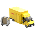 myBrickZ DHL Deutsche Post truck with rolling container #0005
