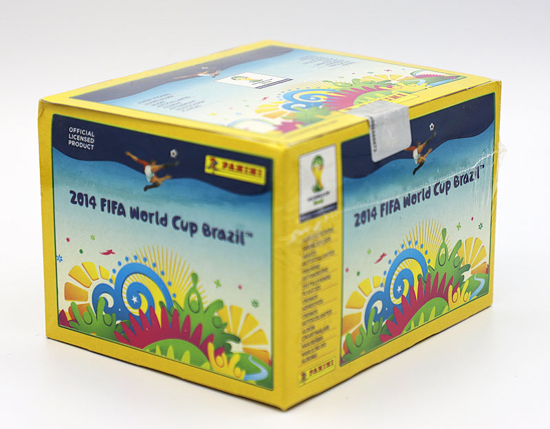 2014 Panini FIFA World Cup Brazil Sticker Display Box | 100 Packs | International Edition | Factory Sealed