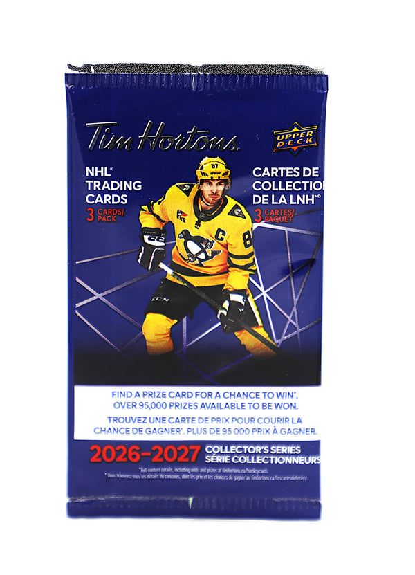 2026/27 Upper Deck Tim Hortons Collectors Series Hockey Pack | 3 Cards | Factory Sealed