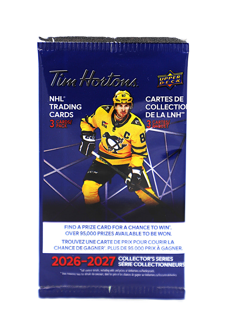 2026/27 Upper Deck Tim Hortons Collectors Series Hockey Pack | 3 Cards | Factory Sealed