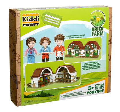 Kiddicraft Brick Farm – Pony Farm Building Set KC1106