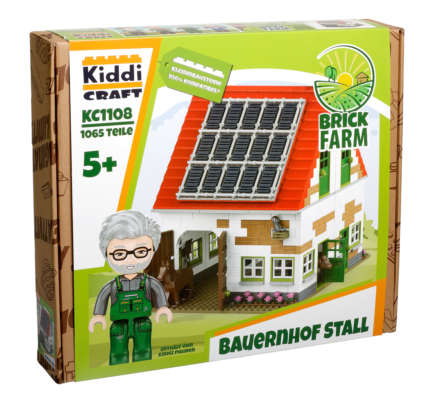 Kiddicraft Brick Farm – Farm Stable Building Set KC1108