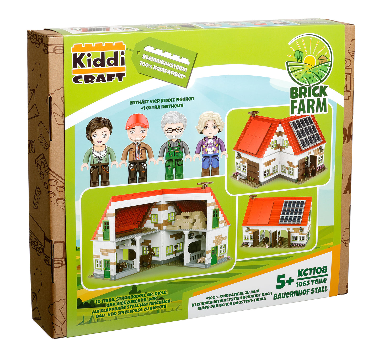 Kiddicraft Brick Farm – Farm Stable Building Set KC1108