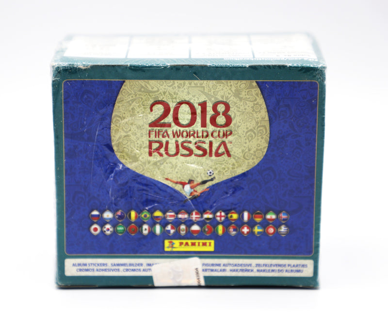 2018 Panini FIFA World Cup Russia Sticker Display Box | 104 Packs | International 670 Edition, Pink Backs | Factory Sealed